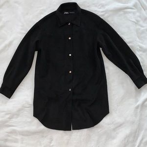 Oversized Suede Shirt